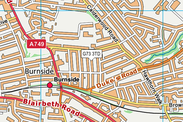 G73 3TD map - OS VectorMap District (Ordnance Survey) G73 3TD map - OS VectorMap District (Ordnance Survey)