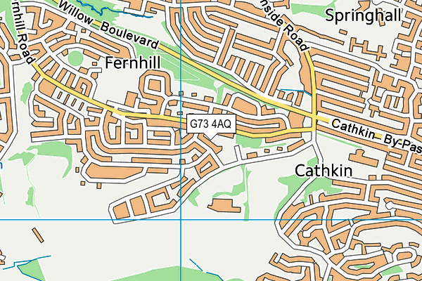 G73 4AQ map - OS VectorMap District (Ordnance Survey) G73 4AQ map - OS VectorMap District (Ordnance Survey)