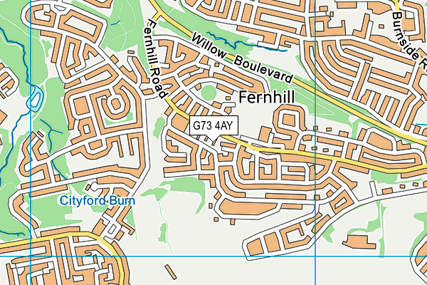 G73 4AY map - OS VectorMap District (Ordnance Survey) G73 4AY map - OS VectorMap District (Ordnance Survey)
