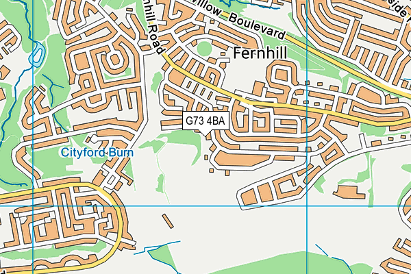 G73 4BA map - OS VectorMap District (Ordnance Survey) G73 4BA map - OS VectorMap District (Ordnance Survey)