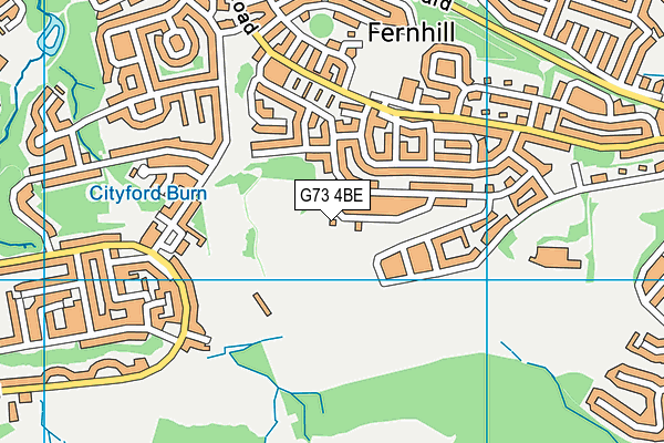 G73 4BE map - OS VectorMap District (Ordnance Survey)