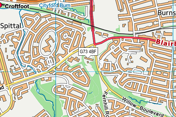 G73 4BF map - OS VectorMap District (Ordnance Survey) G73 4BF map - OS VectorMap District (Ordnance Survey)