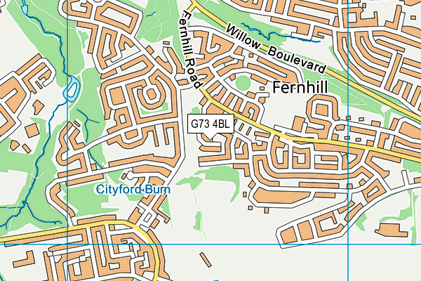 G73 4BL map - OS VectorMap District (Ordnance Survey) G73 4BL map - OS VectorMap District (Ordnance Survey)