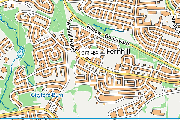 G73 4BX map - OS VectorMap District (Ordnance Survey) G73 4BX map - OS VectorMap District (Ordnance Survey)