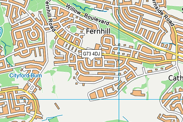 G73 4DJ map - OS VectorMap District (Ordnance Survey) G73 4DJ map - OS VectorMap District (Ordnance Survey)