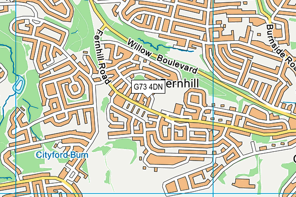 G73 4DN map - OS VectorMap District (Ordnance Survey) G73 4DN map - OS VectorMap District (Ordnance Survey)