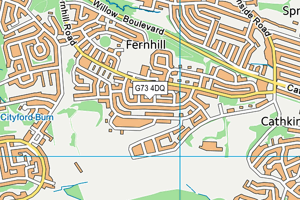G73 4DQ map - OS VectorMap District (Ordnance Survey) G73 4DQ map - OS VectorMap District (Ordnance Survey)