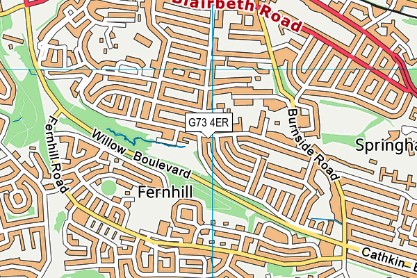 G73 4ER map - OS VectorMap District (Ordnance Survey) G73 4ER map - OS VectorMap District (Ordnance Survey)