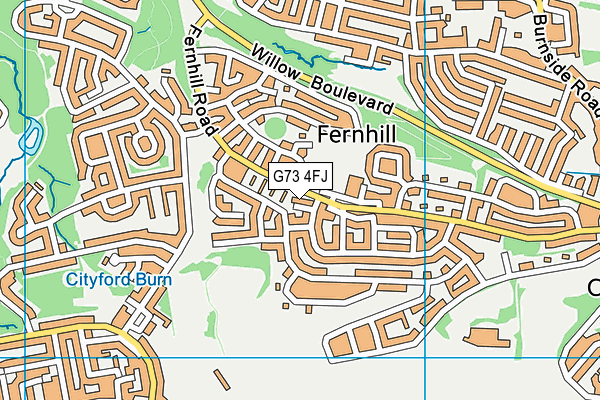 G73 4FJ map - OS VectorMap District (Ordnance Survey) G73 4FJ map - OS VectorMap District (Ordnance Survey)