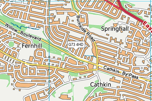 G73 4HD map - OS VectorMap District (Ordnance Survey) G73 4HD map - OS VectorMap District (Ordnance Survey)