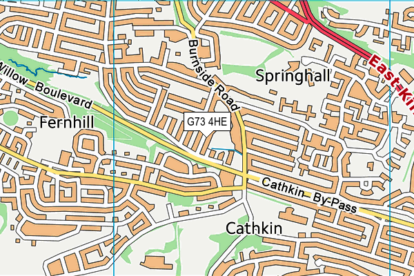 G73 4HE map - OS VectorMap District (Ordnance Survey) G73 4HE map - OS VectorMap District (Ordnance Survey)