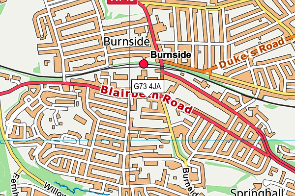 G73 4JA map - OS VectorMap District (Ordnance Survey) G73 4JA map - OS VectorMap District (Ordnance Survey)