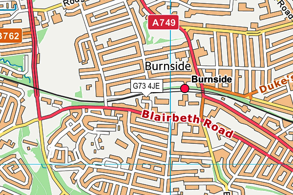 G73 4JE map - OS VectorMap District (Ordnance Survey) G73 4JE map - OS VectorMap District (Ordnance Survey)