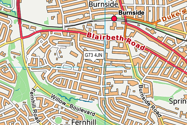 G73 4JN map - OS VectorMap District (Ordnance Survey) G73 4JN map - OS VectorMap District (Ordnance Survey)