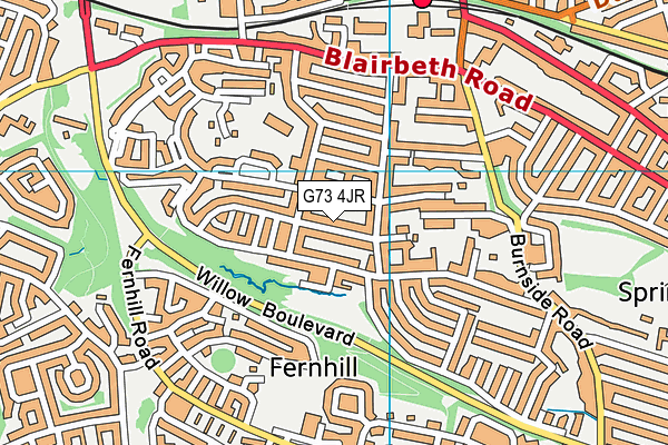 G73 4JR map - OS VectorMap District (Ordnance Survey) G73 4JR map - OS VectorMap District (Ordnance Survey)