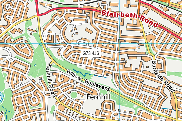 G73 4JS map - OS VectorMap District (Ordnance Survey) G73 4JS map - OS VectorMap District (Ordnance Survey)