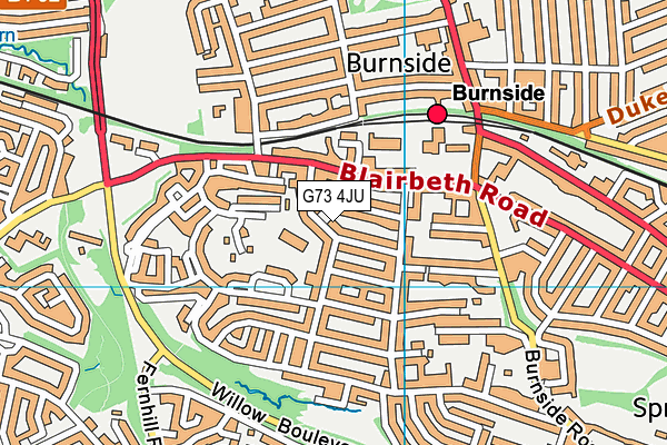 G73 4JU map - OS VectorMap District (Ordnance Survey) G73 4JU map - OS VectorMap District (Ordnance Survey)