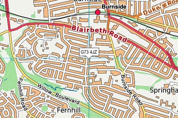 G73 4JZ map - OS VectorMap District (Ordnance Survey) G73 4JZ map - OS VectorMap District (Ordnance Survey)