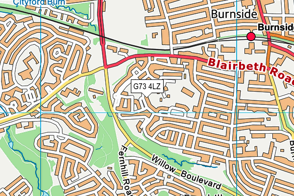 G73 4LZ map - OS VectorMap District (Ordnance Survey) G73 4LZ map - OS VectorMap District (Ordnance Survey)