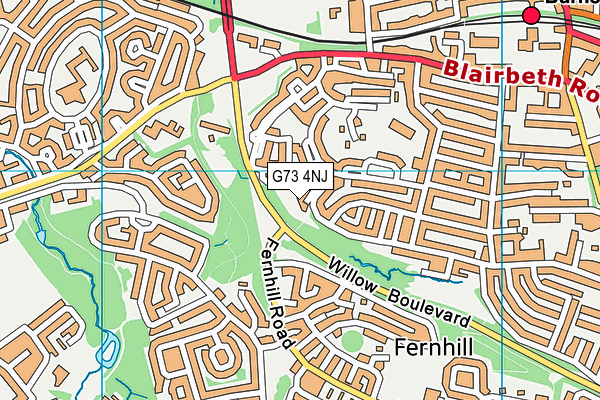 G73 4NJ map - OS VectorMap District (Ordnance Survey) G73 4NJ map - OS VectorMap District (Ordnance Survey)