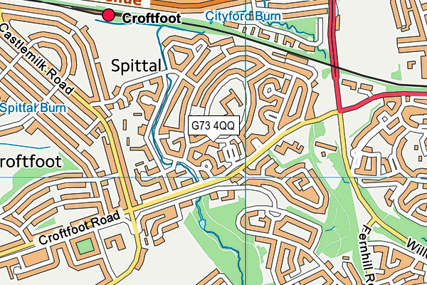 G73 4QQ map - OS VectorMap District (Ordnance Survey)