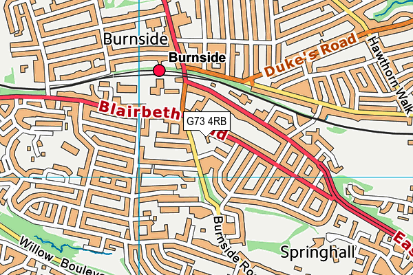 G73 4RB map - OS VectorMap District (Ordnance Survey)