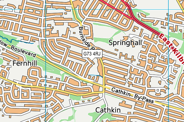 G73 4RJ map - OS VectorMap District (Ordnance Survey) G73 4RJ map - OS VectorMap District (Ordnance Survey)