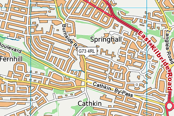 G73 4RL map - OS VectorMap District (Ordnance Survey)