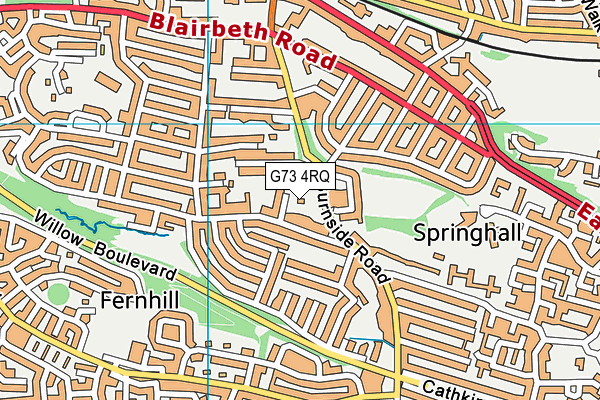 G73 4RQ map - OS VectorMap District (Ordnance Survey) G73 4RQ map - OS VectorMap District (Ordnance Survey)