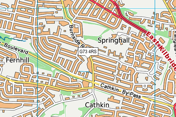 G73 4RS map - OS VectorMap District (Ordnance Survey)