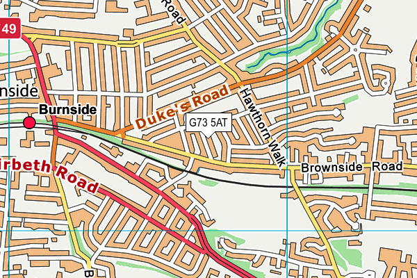 G73 5AT map - OS VectorMap District (Ordnance Survey)