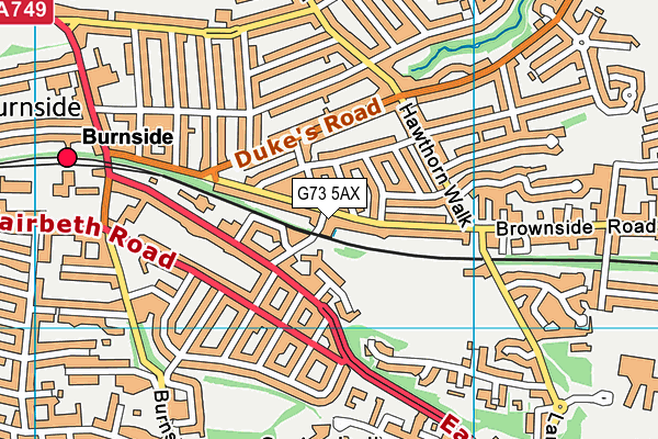 G73 5AX map - OS VectorMap District (Ordnance Survey)