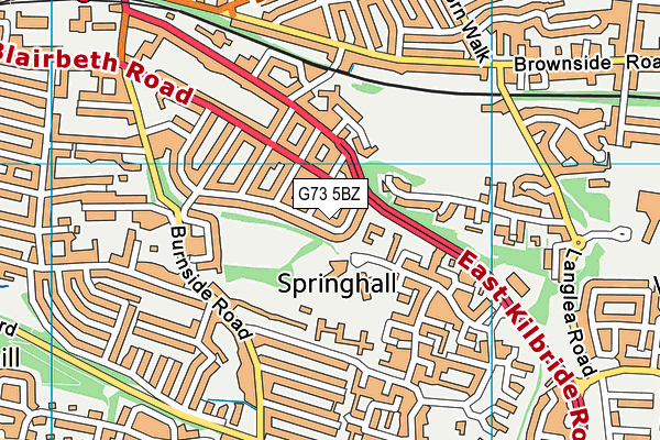 G73 5BZ map - OS VectorMap District (Ordnance Survey) G73 5BZ map - OS VectorMap District (Ordnance Survey)