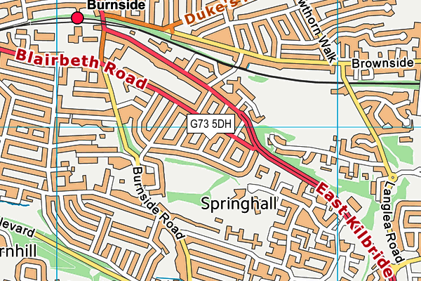 G73 5DH map - OS VectorMap District (Ordnance Survey)