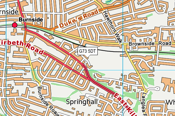 G73 5DT map - OS VectorMap District (Ordnance Survey)