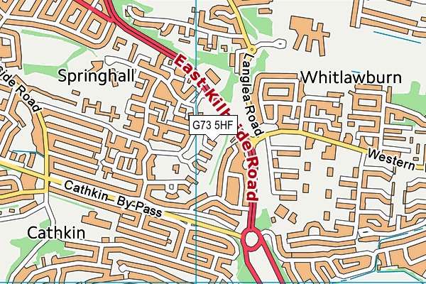 G73 5HF map - OS VectorMap District (Ordnance Survey)
