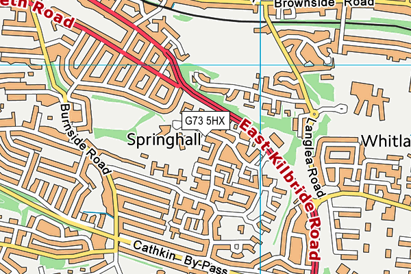 G73 5HX map - OS VectorMap District (Ordnance Survey)