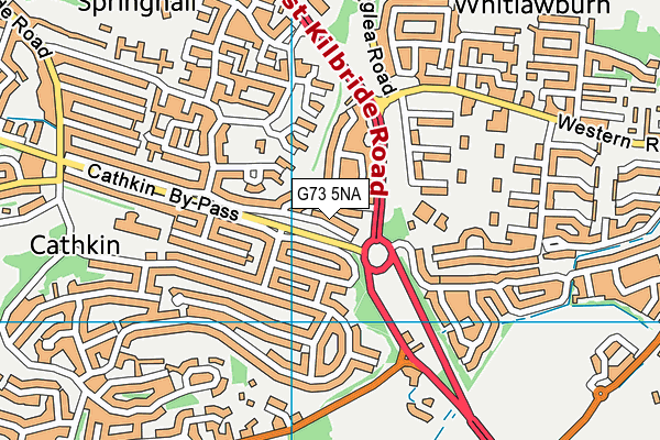 G73 5NA map - OS VectorMap District (Ordnance Survey)
