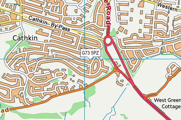 G73 5PZ map - OS VectorMap District (Ordnance Survey)