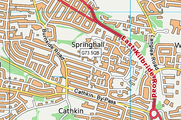 G73 5QB map - OS VectorMap District (Ordnance Survey)