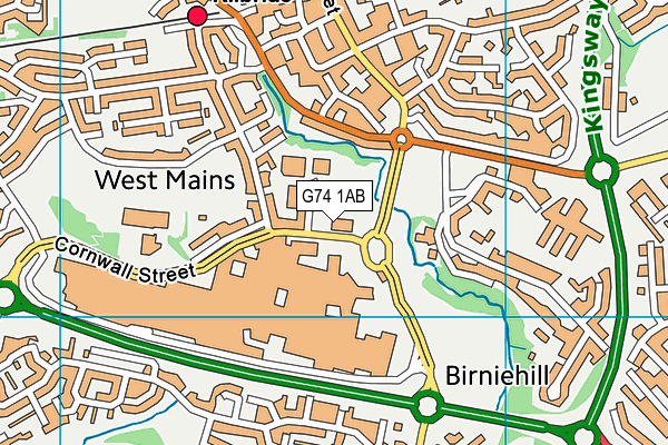 G74 1AB map - OS VectorMap District (Ordnance Survey) G74 1AB map - OS VectorMap District (Ordnance Survey)