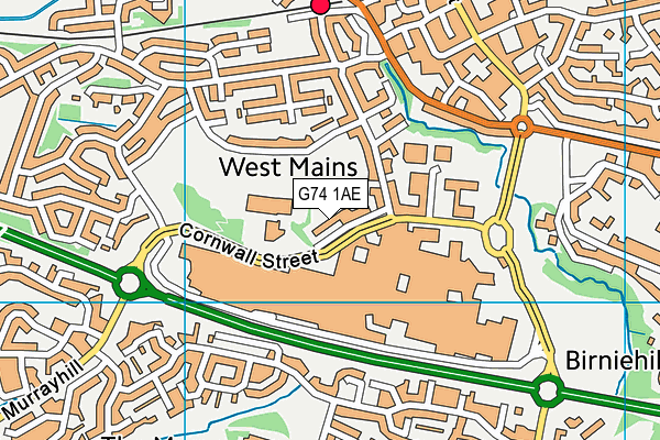 G74 1AE map - OS VectorMap District (Ordnance Survey) G74 1AE map - OS VectorMap District (Ordnance Survey)