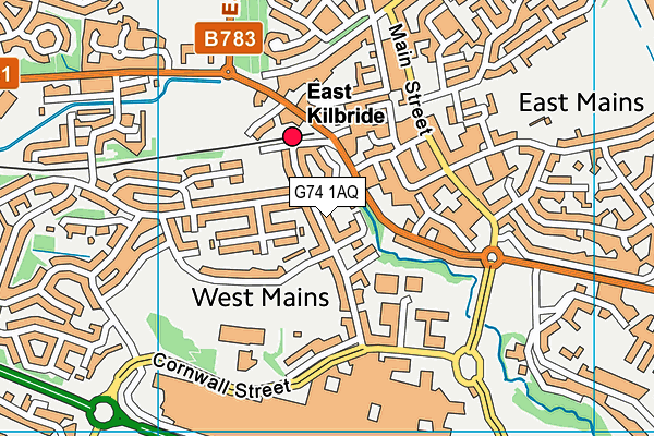 G74 1AQ map - OS VectorMap District (Ordnance Survey) G74 1AQ map - OS VectorMap District (Ordnance Survey)