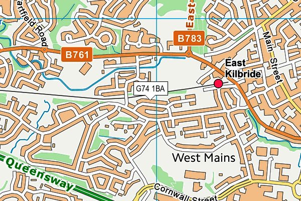 G74 1BA map - OS VectorMap District (Ordnance Survey) G74 1BA map - OS VectorMap District (Ordnance Survey)