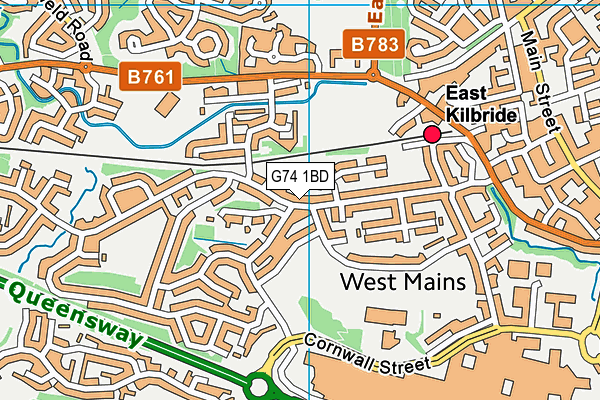 G74 1BD map - OS VectorMap District (Ordnance Survey) G74 1BD map - OS VectorMap District (Ordnance Survey)
