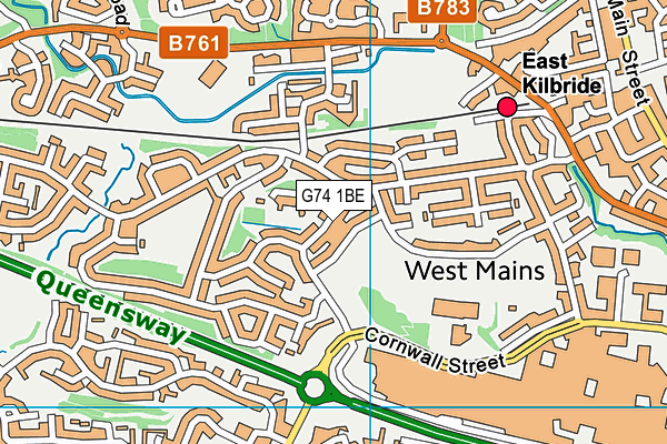 G74 1BE map - OS VectorMap District (Ordnance Survey) G74 1BE map - OS VectorMap District (Ordnance Survey)