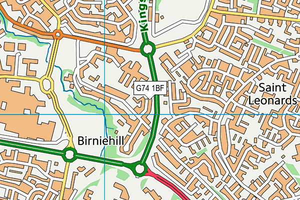 G74 1BF map - OS VectorMap District (Ordnance Survey) G74 1BF map - OS VectorMap District (Ordnance Survey)