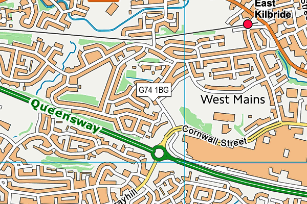 G74 1BG map - OS VectorMap District (Ordnance Survey) G74 1BG map - OS VectorMap District (Ordnance Survey)