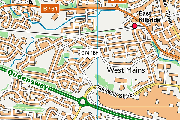 G74 1BH map - OS VectorMap District (Ordnance Survey) G74 1BH map - OS VectorMap District (Ordnance Survey)