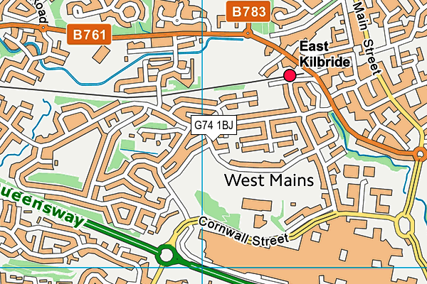 G74 1BJ map - OS VectorMap District (Ordnance Survey) G74 1BJ map - OS VectorMap District (Ordnance Survey)